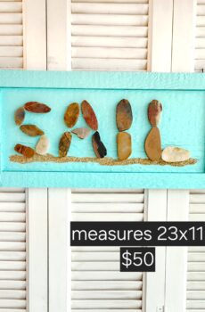 "SAIL" Wall Hanging – Coastal Vibes in Cut Rocks!