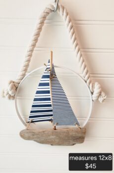 Unique Wall Hanging Driftwood Sailboat