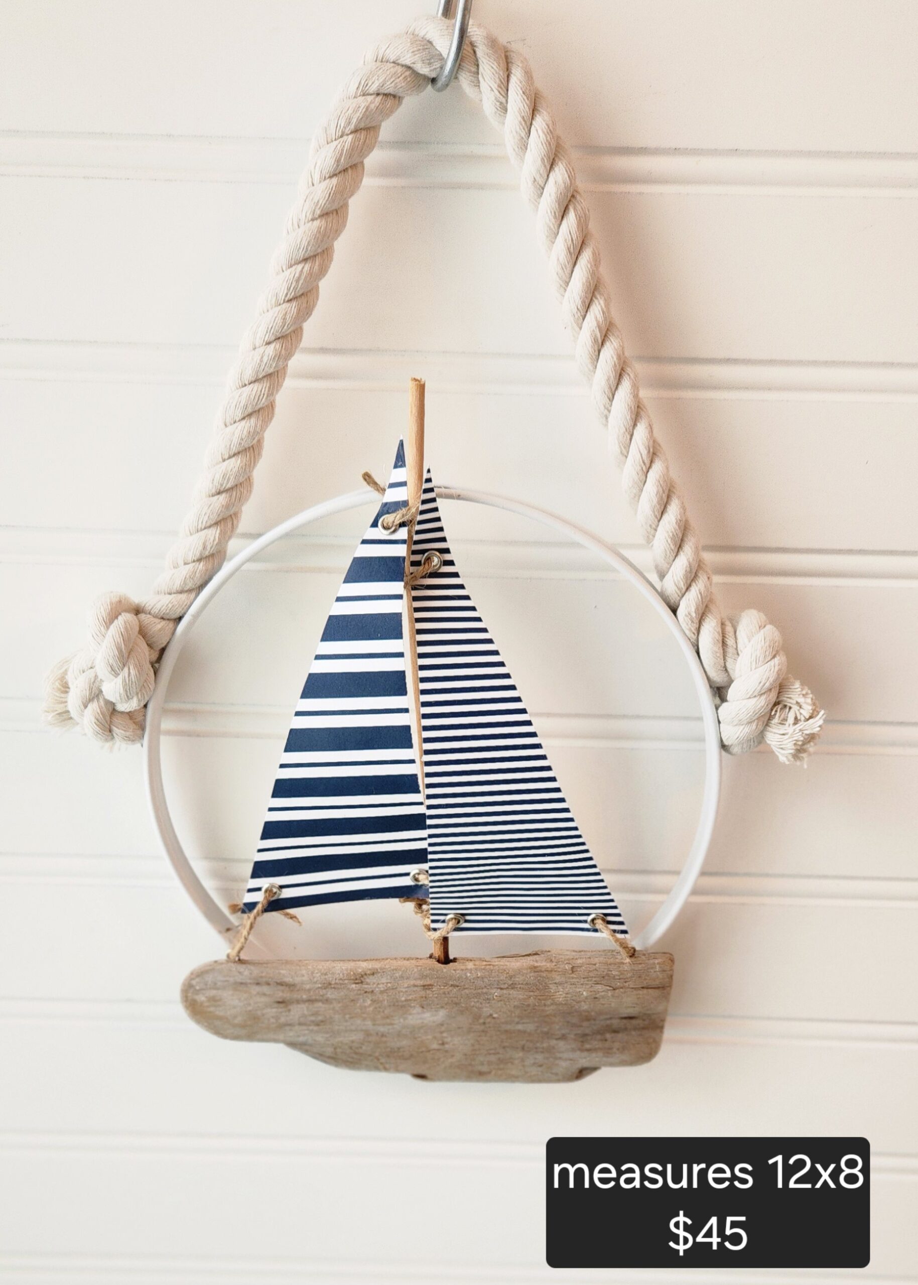 Unique Wall Hanging Driftwood Sailboat