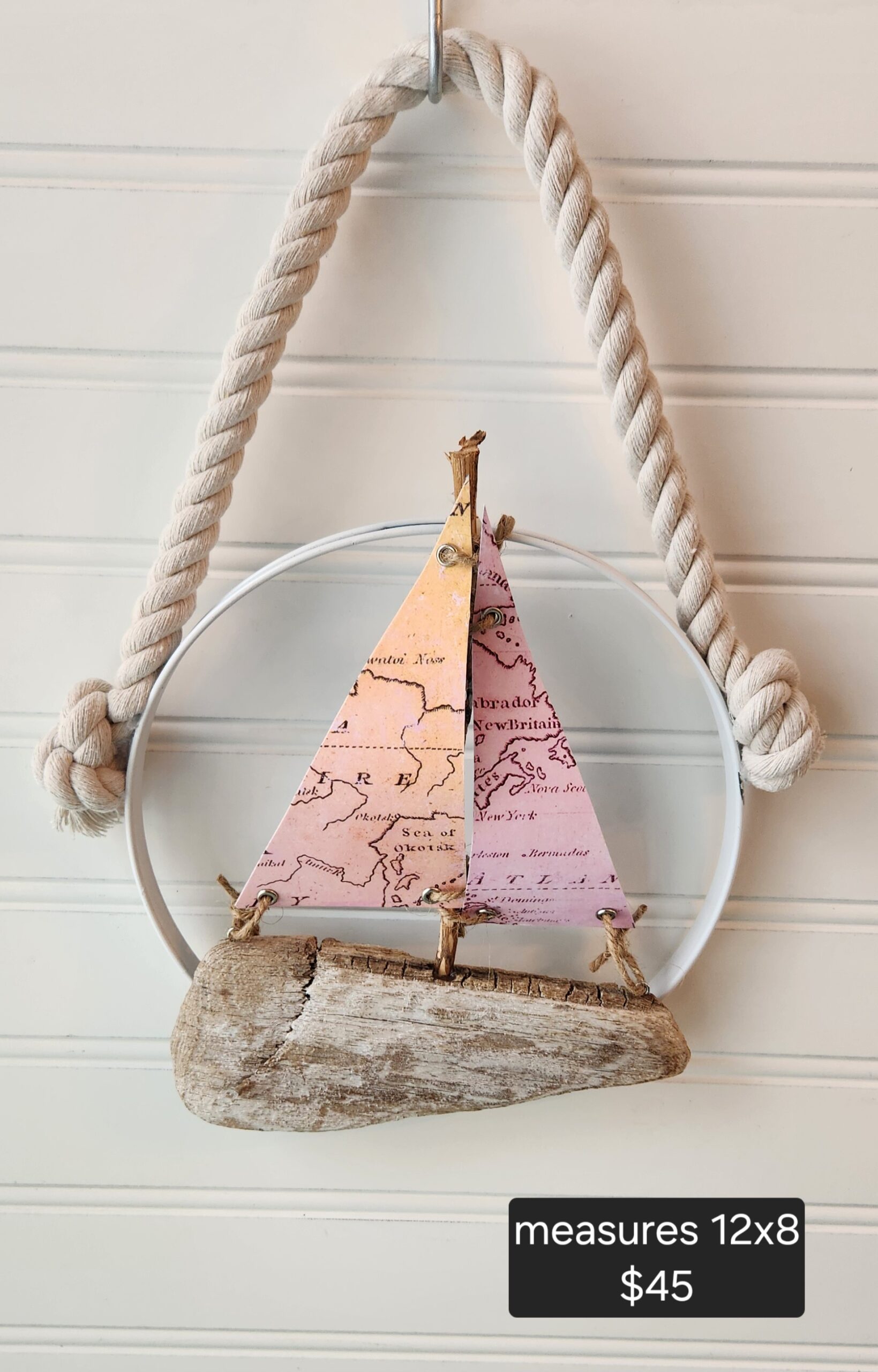 Unique Wall Hanging Driftwood Sailboat