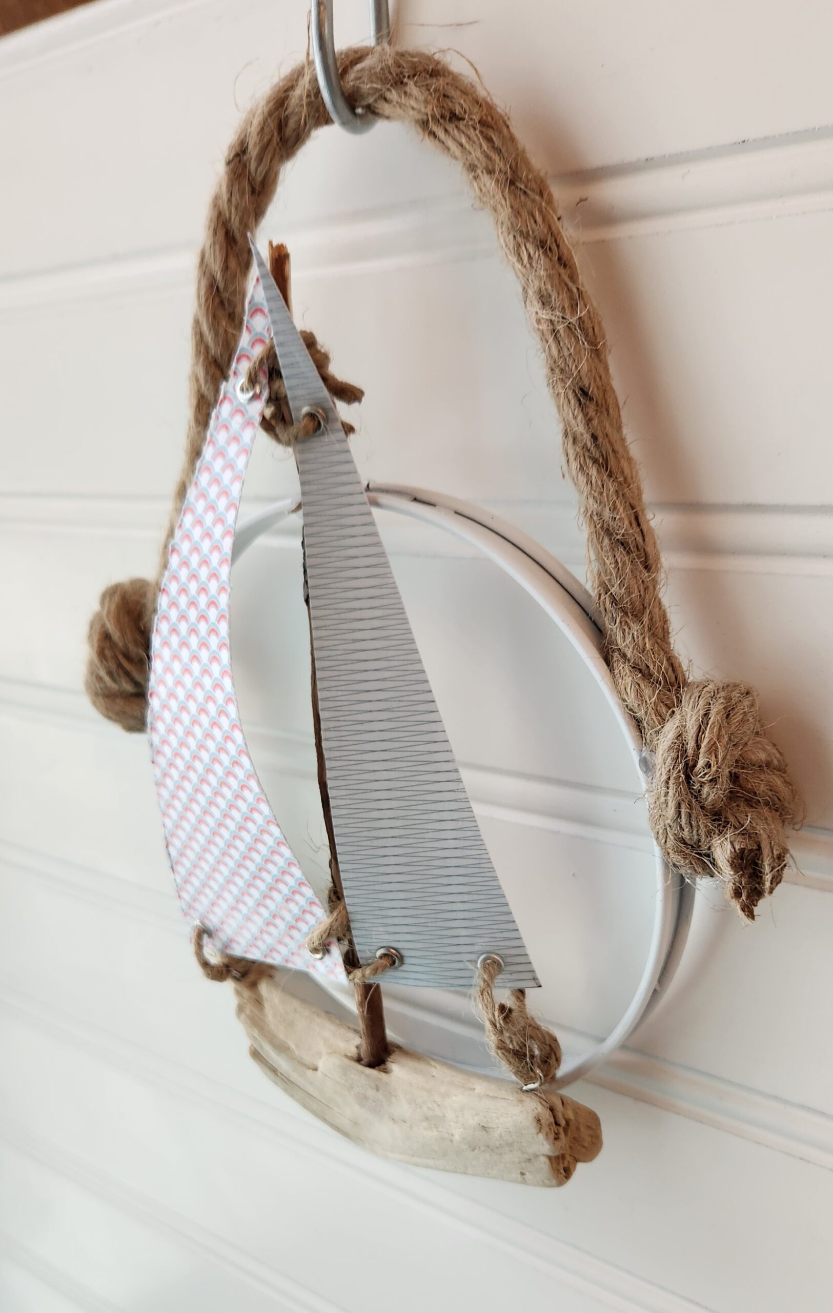 Unique Wall Hanging Driftwood Sailboat - Image 2