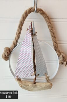 Unique Wall Hanging Driftwood Sailboat
