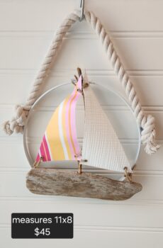 Unique Wall Hanging Driftwood Sailboat