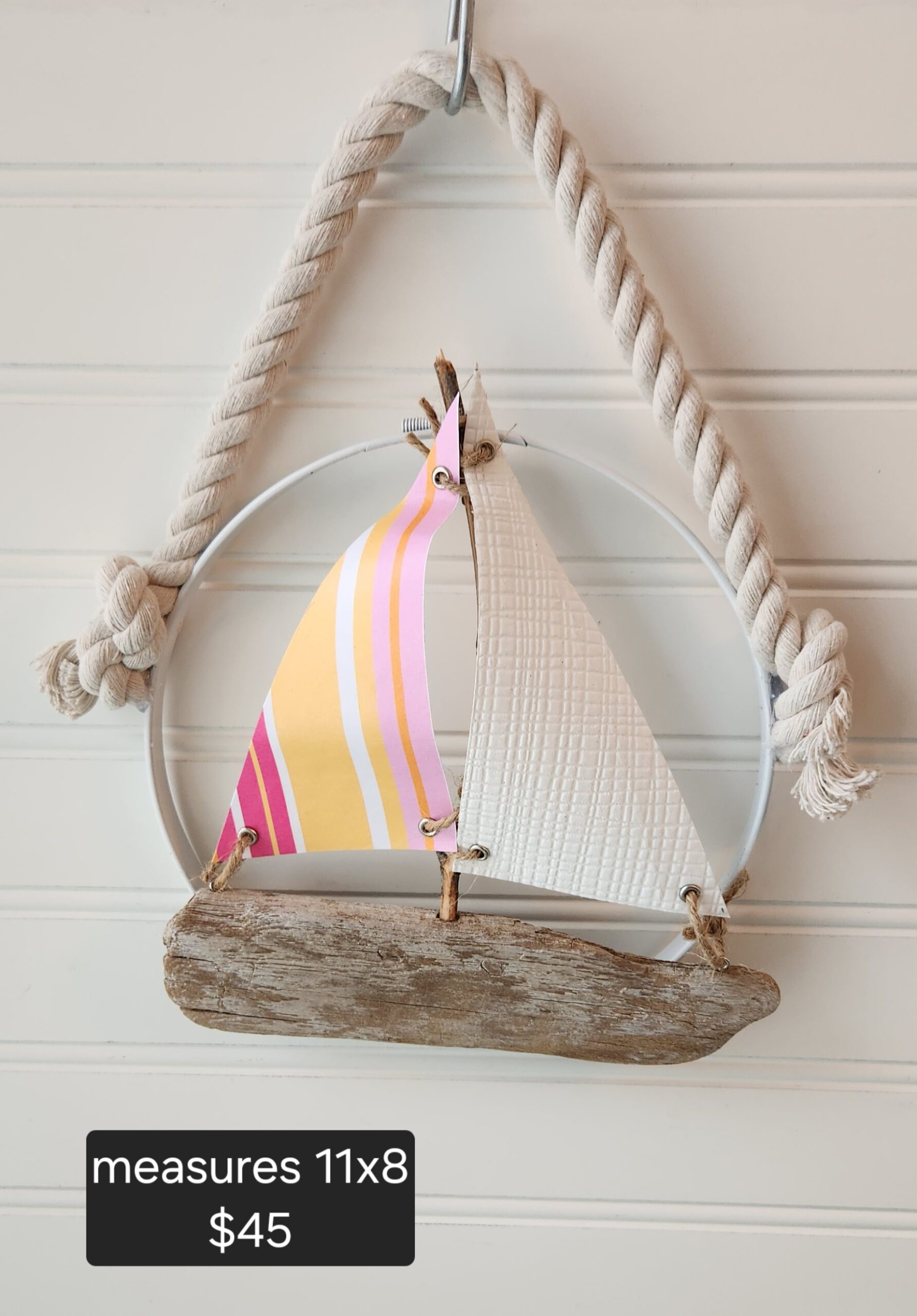 Unique Wall Hanging Driftwood Sailboat