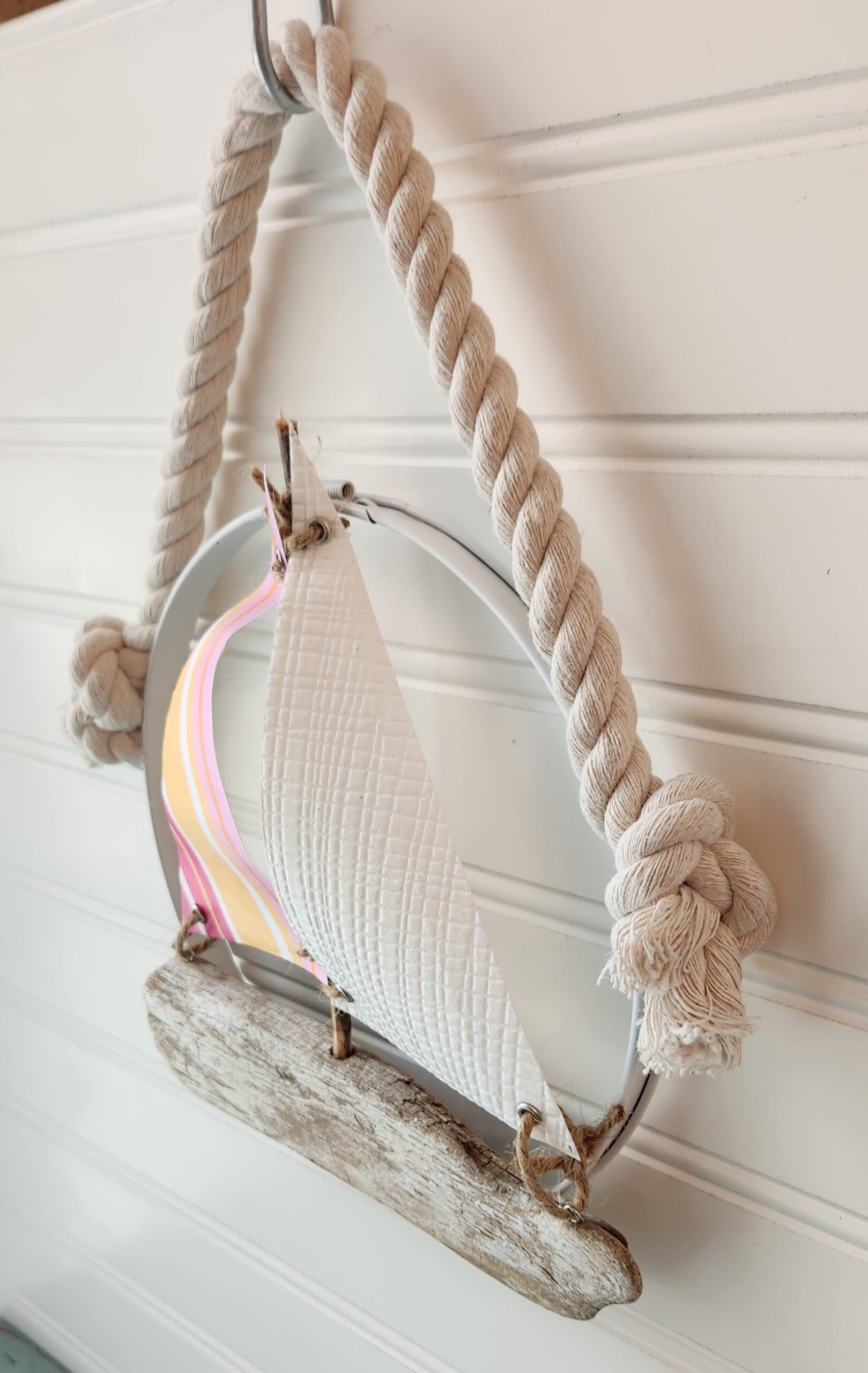 Unique Wall Hanging Driftwood Sailboat - Image 2