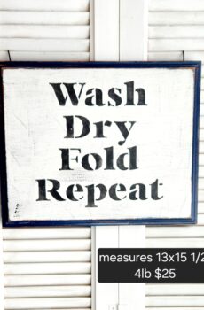 "Wash, Dry, Repeat" Solid Wood Sign
