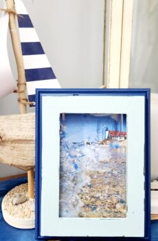 Blue & Teal 4x6 Picture Frame with Betsie Lighthouse Photo – Coastal Elegance!