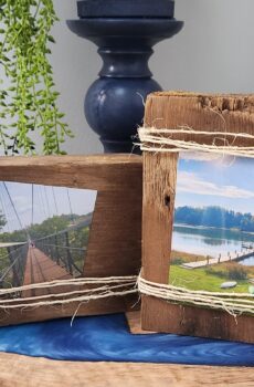 Reclaimed Wood Picture Frames with Twine Set – Rustic & Charming!