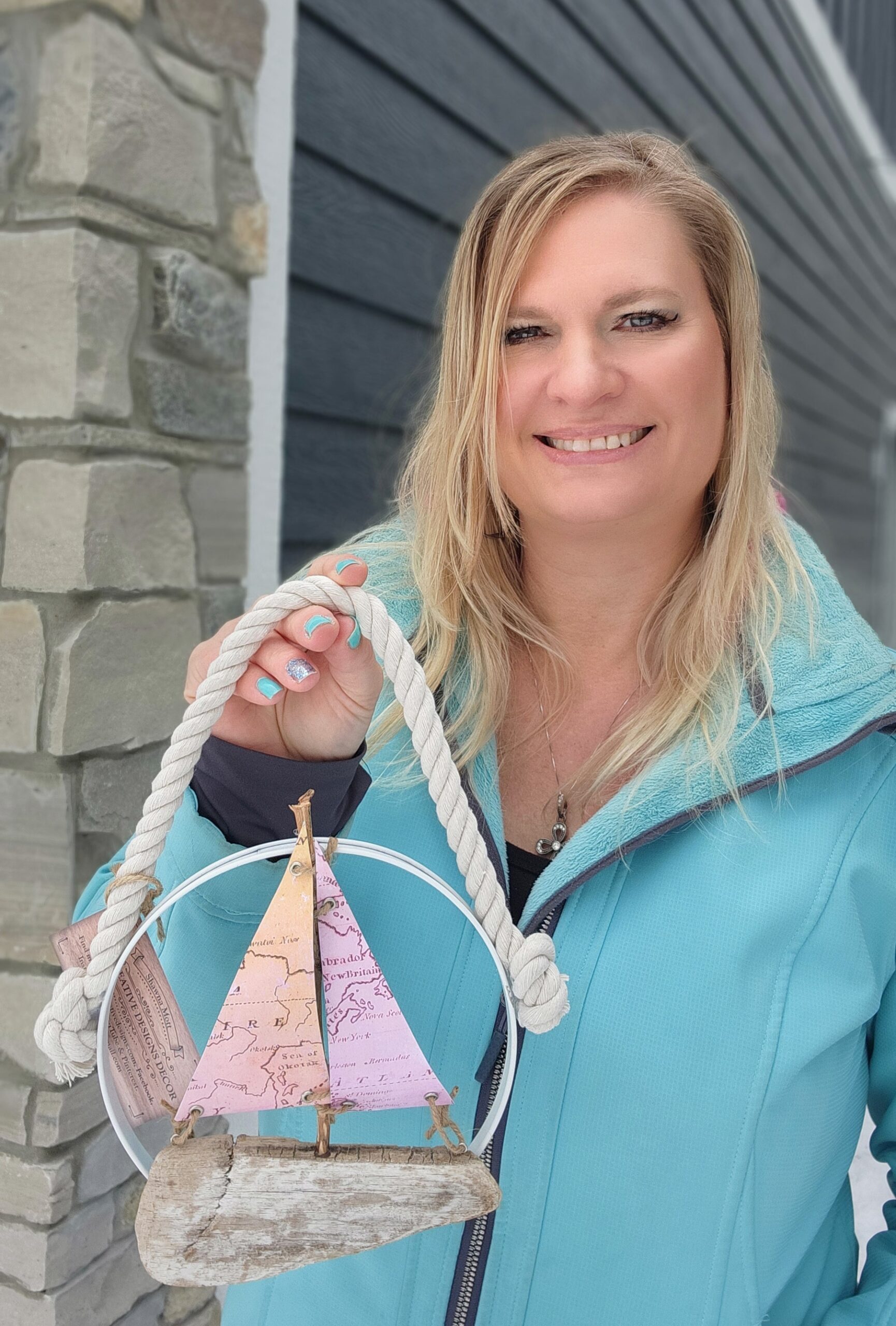 Unique Wall Hanging Driftwood Sailboat - Image 3