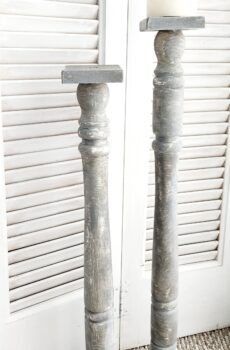 Floor Candle Stands Made from Solid Wood Table Legs