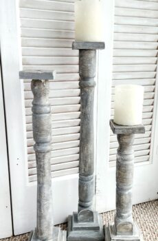 Floor Candle Stands Made from Solid Wood Table Legs