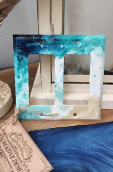 Acrylic Pour Beach Light Switch Cover – Coastal Vibes! (2 Options) - Crafted in the USA!