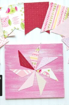 Custom Fabric Banner + Matching Flower Wall Art!