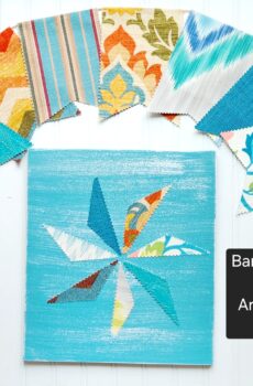 Custom Fabric Banner + Matching Flower Wall Art!