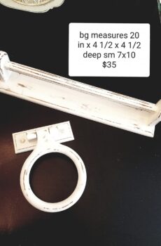 White Solid Wood Bath Towel Rack Set | Painted in the USA