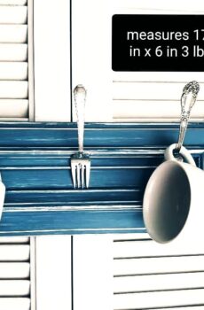 Unique Mug/Towel Holder - Crafted from Repurposed Forks & Solid Wood | Crafted in the USA!