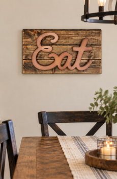Handcrafted "Eat" Sign – Made from Solid Wood | Crafted in the USA!