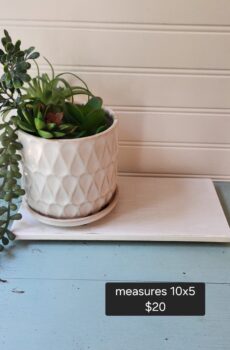 Handcrafted Pedestal – Wallpaper on Tile with Wood Feet