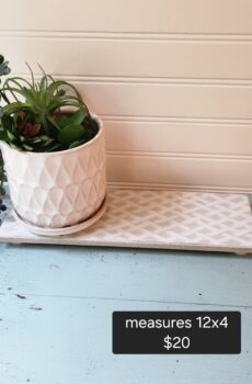 Handcrafted Pedestal – Wallpaper on Tile with Wood Feet