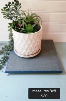 Handcrafted Pedestal – Wallpaper on Tile with Wood Feet