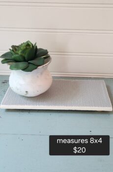 Decorative Tile Display Pedestal with Wood Legs