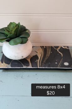 Handcrafted Pedestal – Wallpaper on Tile with Wood Feet