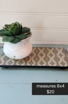 Handcrafted Pedestal – Wallpaper on Tile with Wood Feet