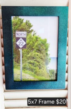 5x7 Solid wood Picture Frame Wall Hanging with Iconic M-22 Photo