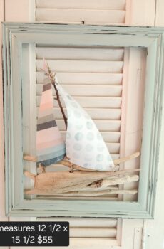 Driftwood Sailboat Wall Hanging Art - Crafted in the USA