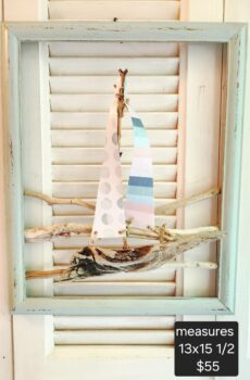 Driftwood Sailboat Wall Hanging Art - Crafted in the USA