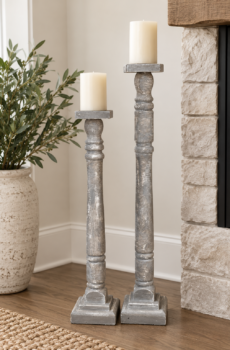 Floor Candle Stands Made from Solid Wood Table Legs