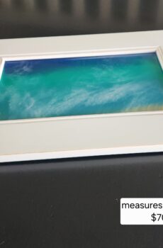 Handmade Wood & Epoxy Resin Serving Tray – Ocean Water Design - Crafted in the USA