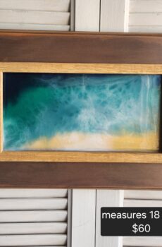 Framed Resin Lake Art – Handmade Coastal Wall Decor - Crafted in the USA