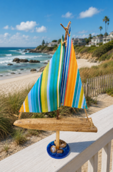 Handcrafted Driftwood Sailboat – Coastal Nautical Decor - Made in the USA