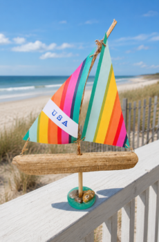 Handcrafted Driftwood Sailboat – Coastal Nautical Décor - Made in the USA