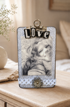 Handmade Vintage-Inspired “LOVE” Photo Display