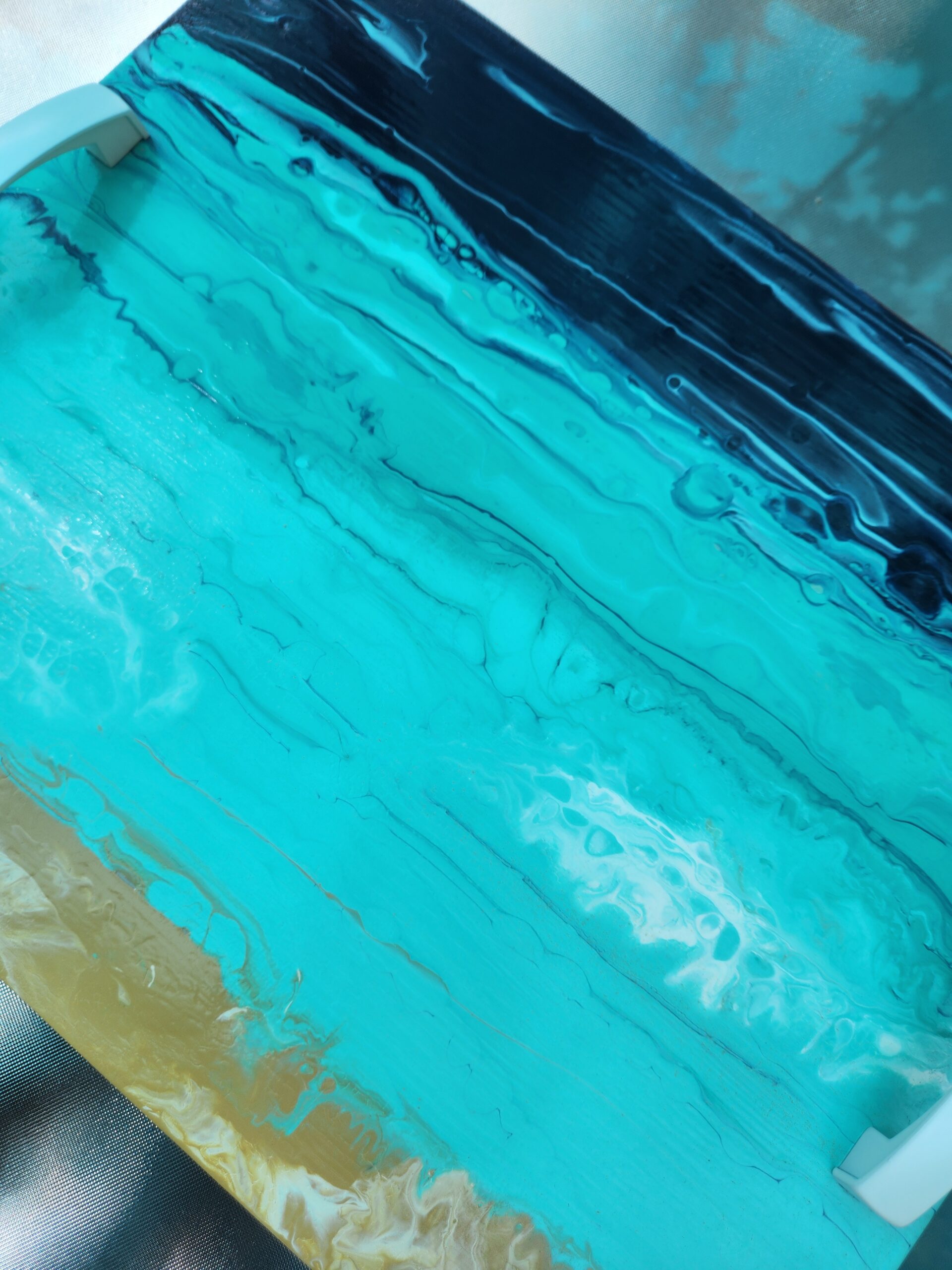 Great Lakes Inspired Hand-Painted Serving Tray – Coastal Lake House Decor - Made in the USA - Image 3