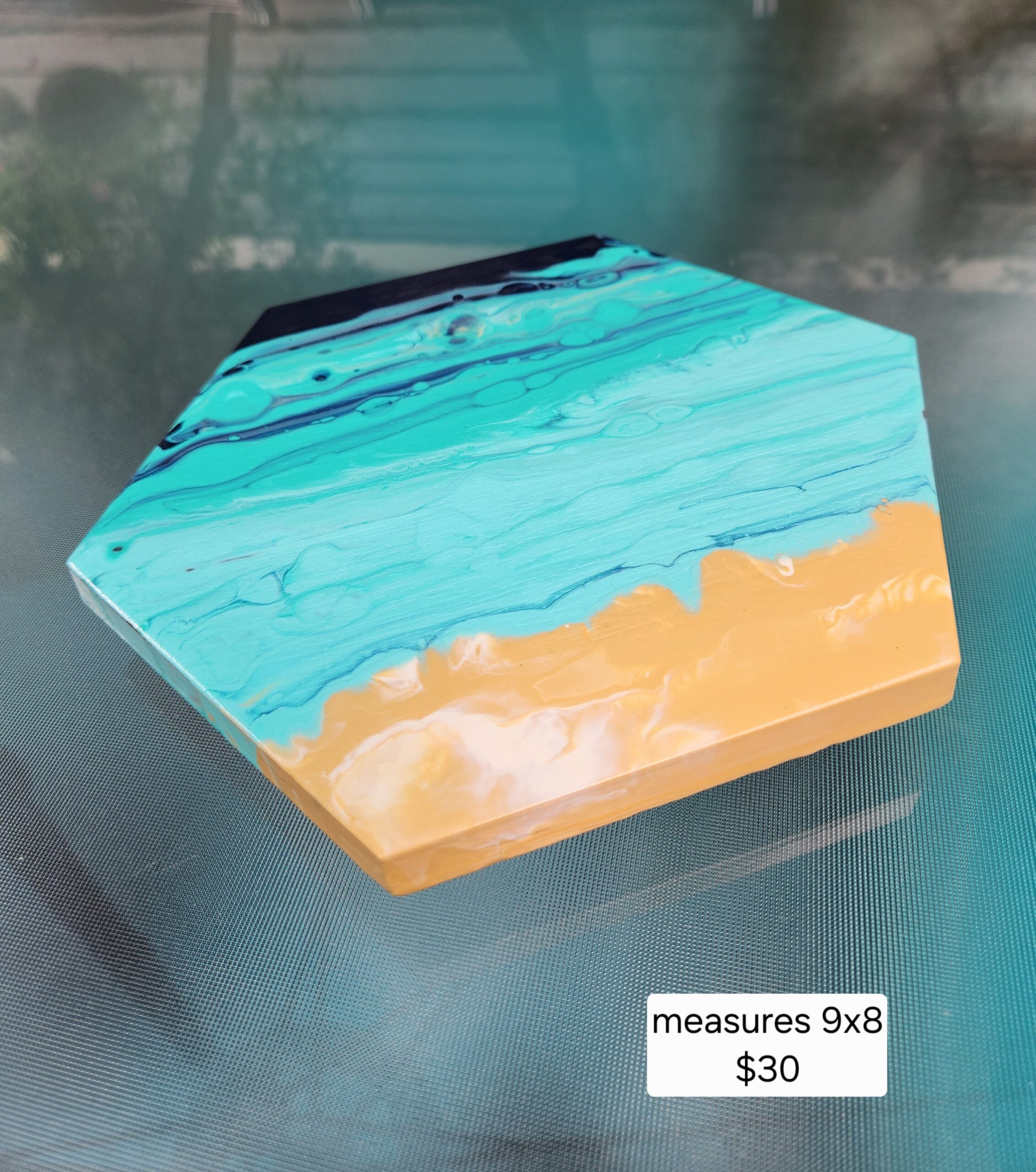 Great Lakes-Inspired Pedestal | Handmade Michigan Lake Decor - Image 2