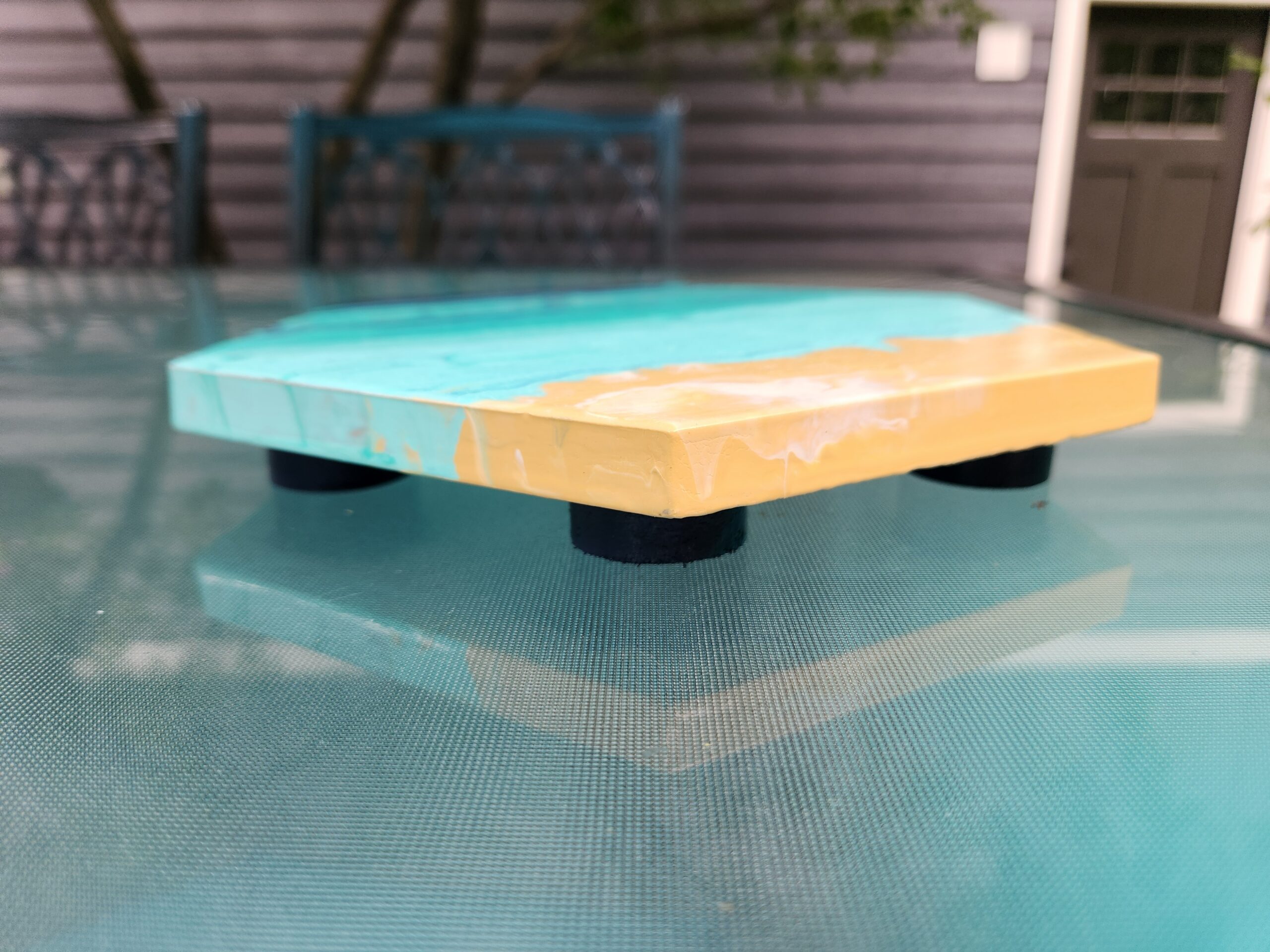 Great Lakes-Inspired Pedestal | Handmade Michigan Lake Decor - Image 4