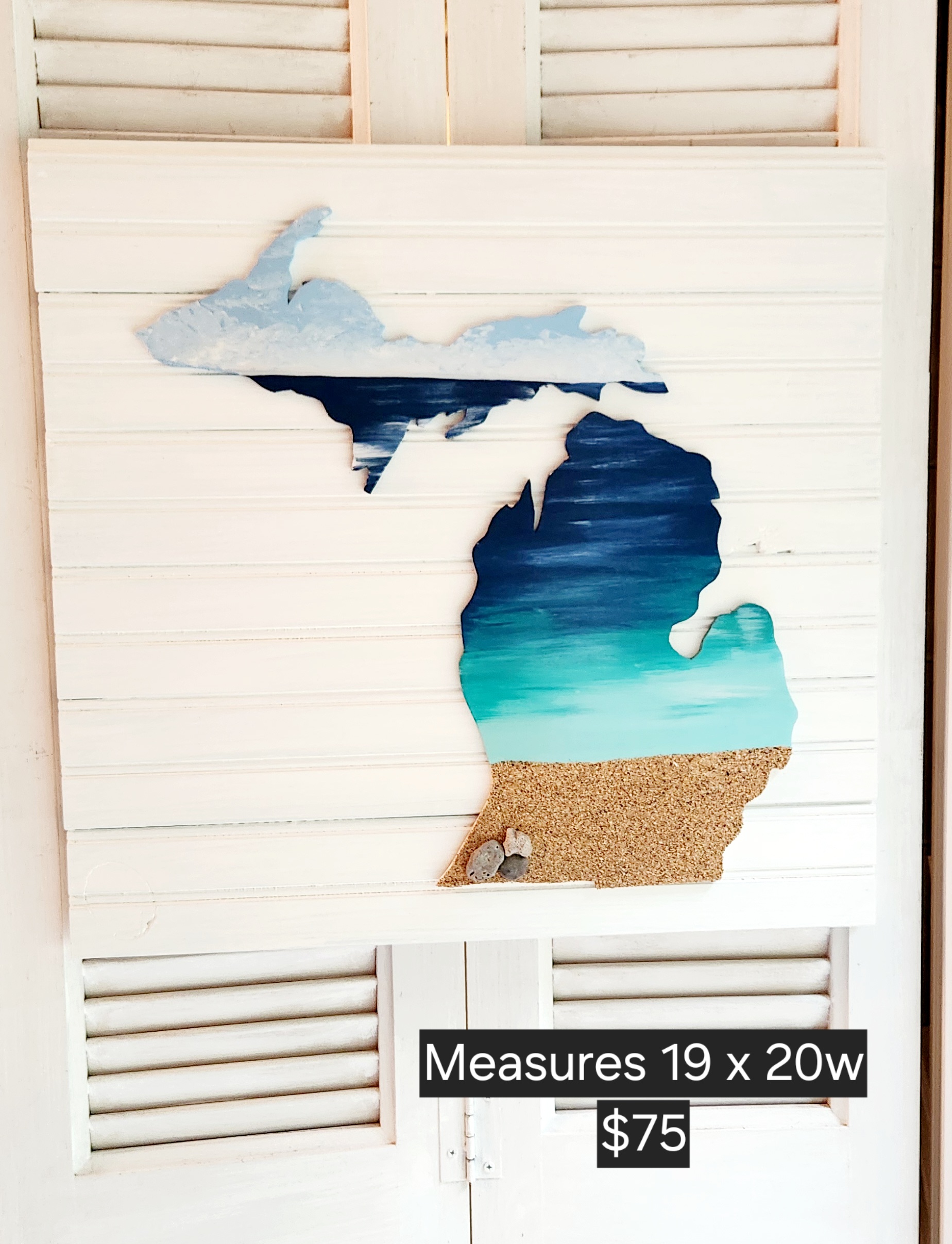 Great Lakes Michigan Wall Art – Handmade Coastal Lake Decor - Made in the USA - Image 3