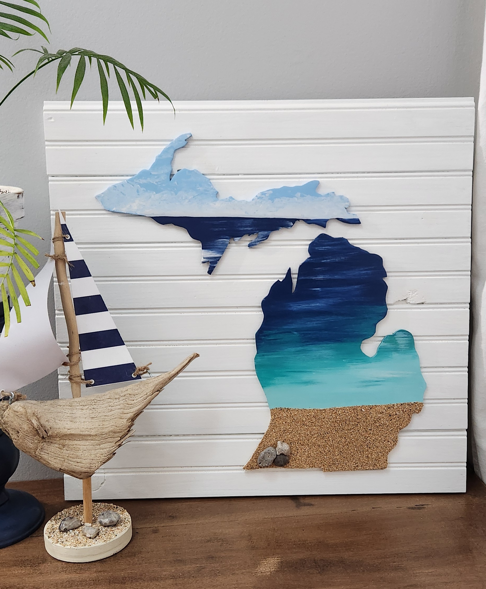 Great Lakes Michigan Wall Art – Handmade Coastal Lake Decor - Made in the USA - Image 6