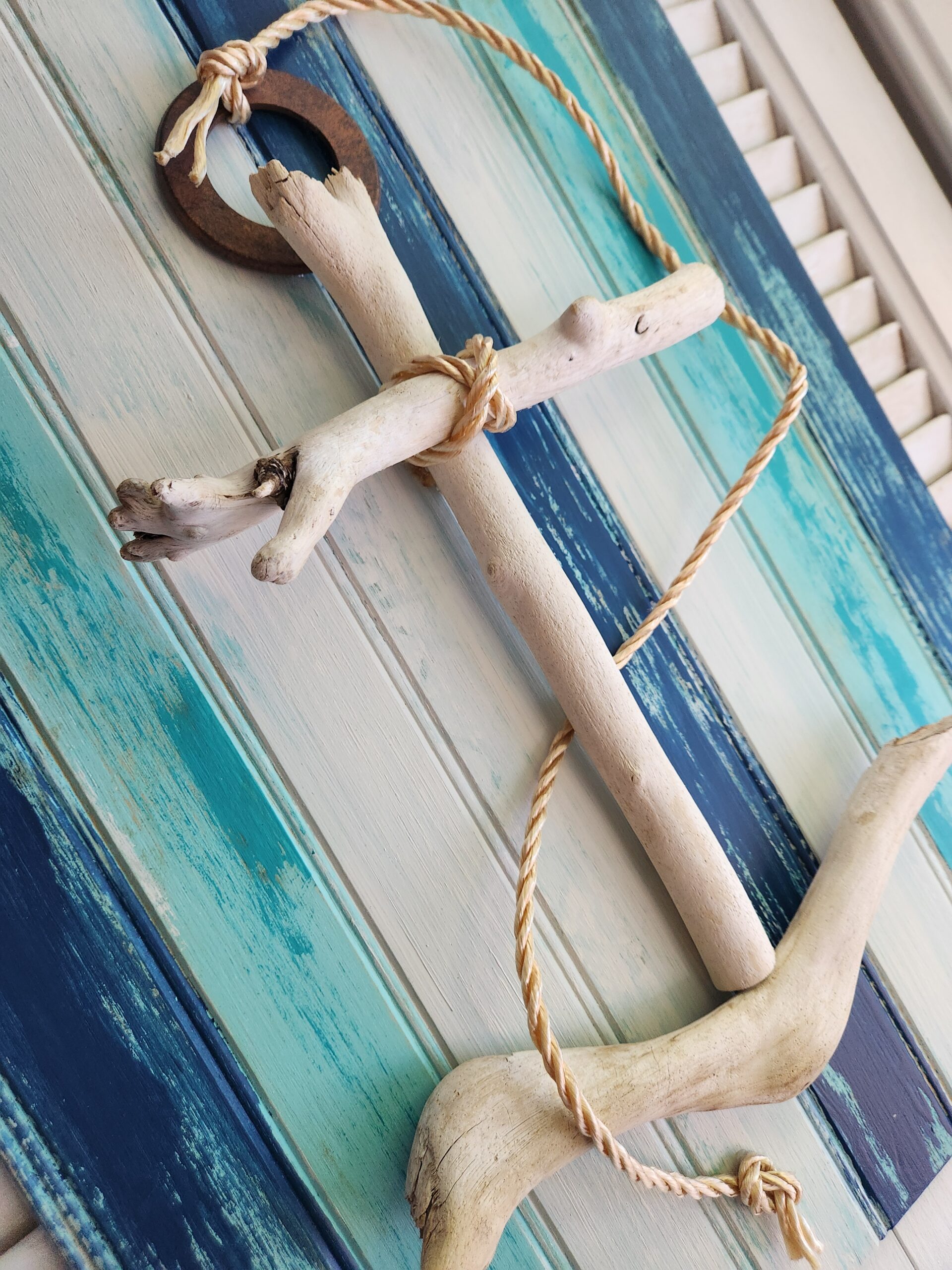 Handmade Driftwood Anchor Wall Art – Coastal Beach House Nautical Decor - Made in the USA - Image 3