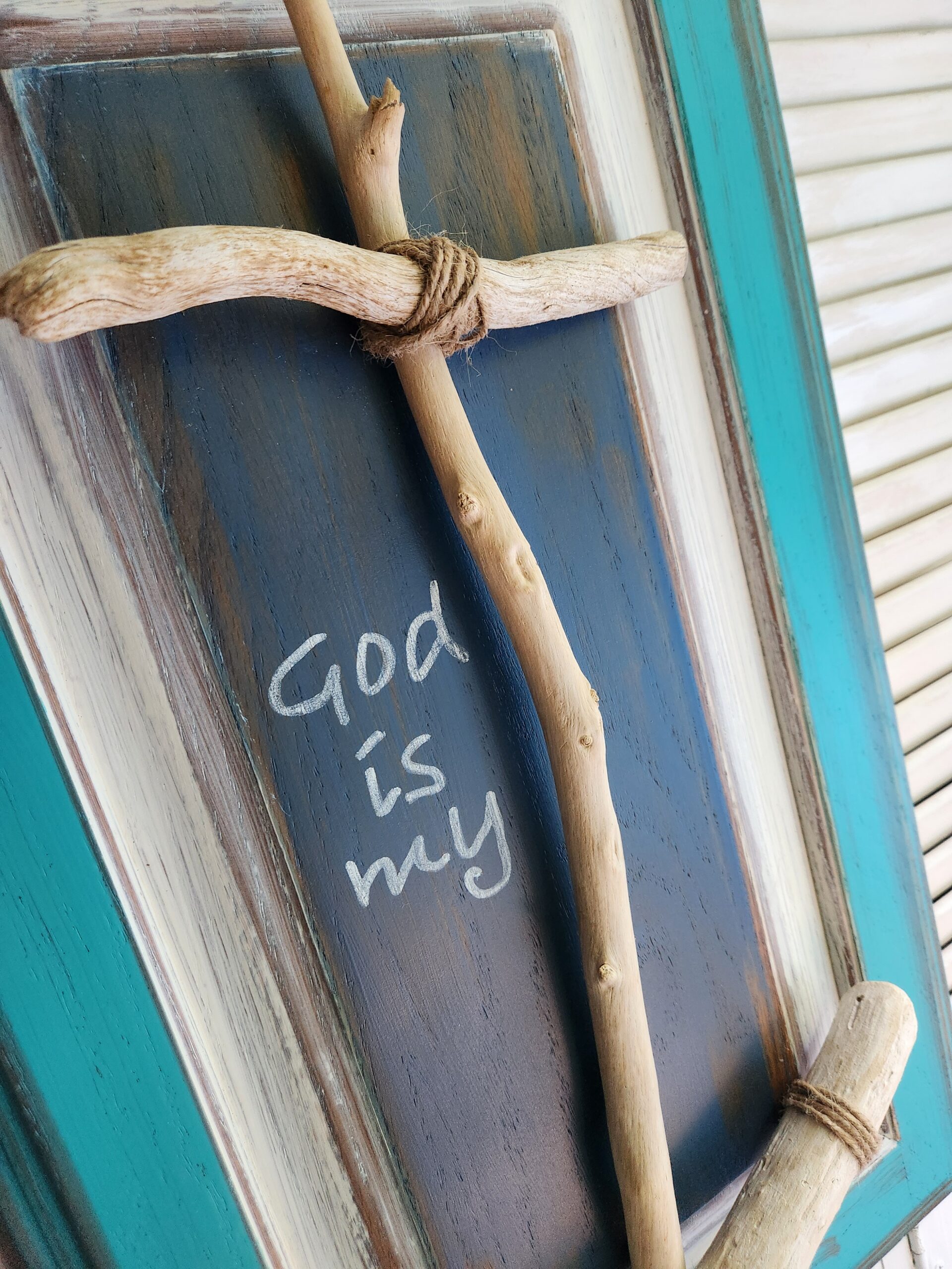Coastal Driftwood Faith Wall Decor – Handmade Nautical Wall Art- Made in the USA - Image 2