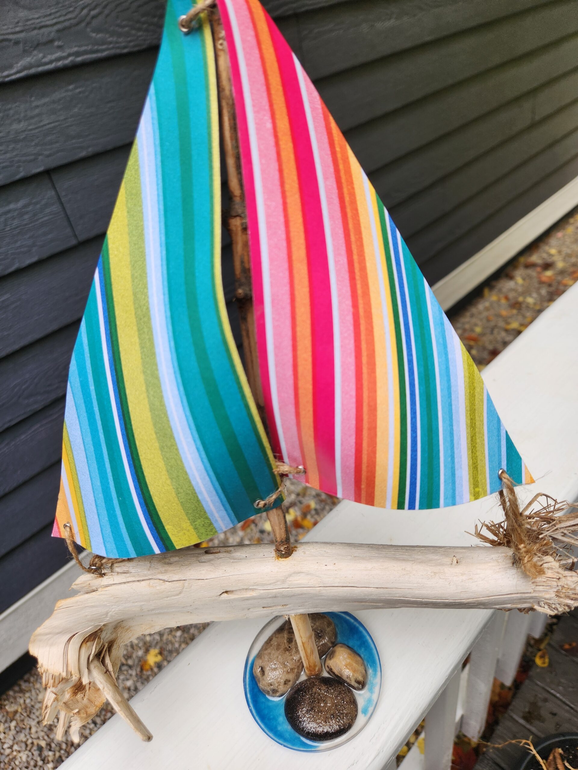 Handmade Driftwood Sailboat – Coastal Nautical Home Decor - Image 3
